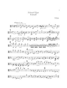 Partition altos, Falstaff, symphonique Study, Op.68, Elgar, Edward