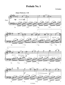 Partition complète, Prelude No.1 pour Piano, Hedien, Mark