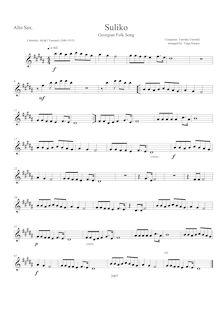 Partition Alto Saxophone (E♭), Suliko, სულიკო, Tsereteli, Varenka