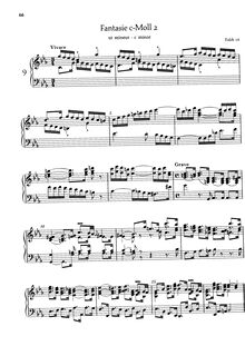 Partition complète, Fantasie en C Minor, Fantasie c-moll, C minor par Wilhelm Friedemann Bach