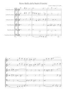 Score, Primo Ballo della Notte d Amore, C Major, Allegri, Lorenzo