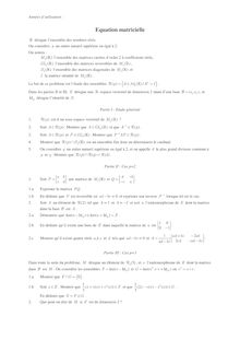 Correction : Algèbre linéaire, Equation matricielle