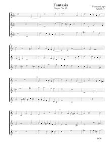 Partition Fantasia VdGS No. 15 - partition complète, fantaisies pour 3 violes de gambe