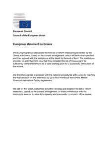 Situation de la Grèce : l Eurogroupe valide le programme d aide