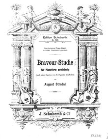 Partition complète, Bravour-Studie nach einer Caprice von N. Paganini bearbeitet