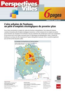 L'aire urbaine de Toulouse, un pôle d'emplois stratégiques de premier plan
