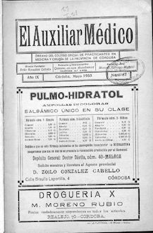 El Auxiliar Médico: revista mensual profesional, n. 087 (1933)