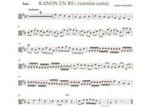 Partition viole de gambe, Canon et Gigue, Kanon und Gigue für drei Violinen und Basso Continuo
