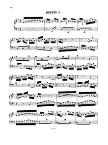 Partition No.1 en E minor, BWV 802, 4 Duettos, Bach, Johann Sebastian