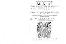 Partition Bassus Secundi Chori, Missae quinis, octonisque vocibus concinendae, cum extractis ad libitum [...] Opus tertium