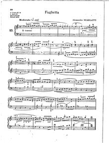 Partition complète, Fughetta, Scarlatti, Alessandro