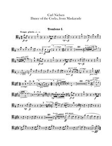 Partition Trombone 1, 2, 3, Tuba, Masquerade, Maskarade, Nielsen, Carl par Carl Nielsen