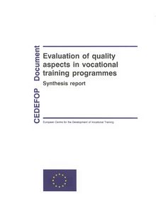 Evaluation of quality aspects in vocational training programmes