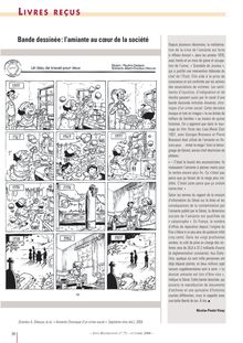LIVRES REÇUS Bande dessinée : l amiante au cur de la société