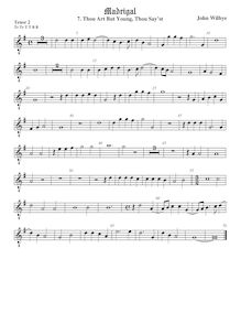 Partition ténor viole de gambe 2, octave aigu clef, madrigaux - Set 1