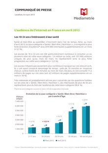 Médiamétrie : L audience de l Internet en France en avril 2013