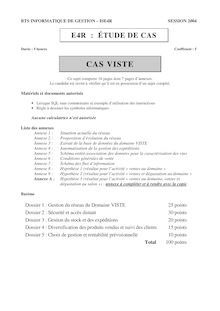 Etude de cas 2004 ARLE Admin. de Réseaux Locaux d Entreprise BTS Informatique de gestion