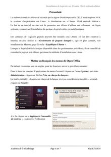 Installation de logiciels sur Ubuntu netbook edition
