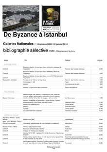 Télécharger - Bibliographie De Byzance à Istanbul - Bibliographie ...