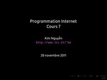 Programmation Internet Cours 7