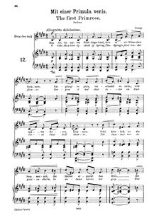 Partition complète, 5 chansons, Op.26, Fem digte, Grieg, Edvard