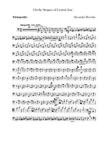 Partition violoncelles, en pour Steppes of Central Asia, Borodin, Aleksandr
