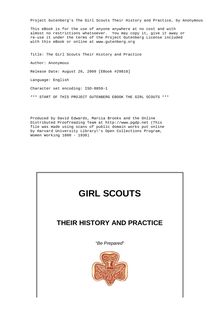 The Girl Scouts - Their History and Practice