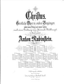 Partition Scene 3, Christus, Op.117, Rubinstein, Anton