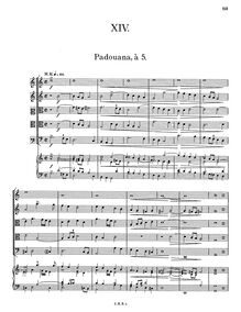 Partition  XIV, Banchetto Musicale, Schein, Johann Hermann
