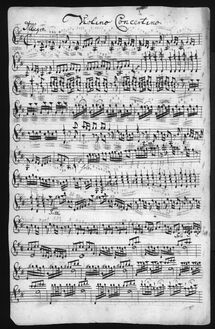 Partition violon concertino, Concerto a 6, Gunnerus XM 57, D major par Christian Ræhs