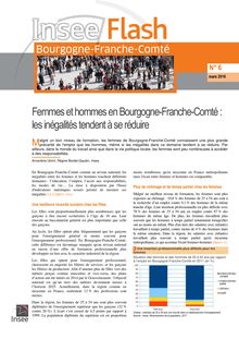 INsee Femmes et hommes en Bourgogne-Franche-Comté : les inégalités tendent à se réduire