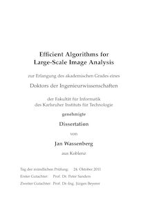 Efficient Algorithms for Large-Scale Image Analysis [Elektronische Ressource] / Jan Wassenberg. Betreuer: Peter Sanders