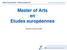 Master of Arts  in Europastudien