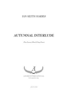 Partition complète et parties, Autumnal Interlude, Harris, Ian Keith