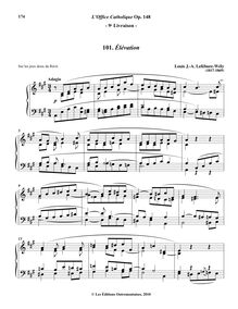 Partition 10, Élévation (A major), L’Office Catholique, Op.148, Lefébure-Wély, Louis James Alfred
