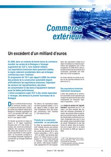 Commerce extérieur : un excédent d un milliard d euros (Octant n° 109)