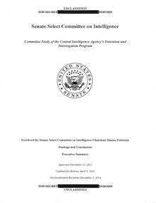 Rapport de la Commission sénatoriale américaine sur les méthodes de détention et d interrogatoire de la CIA 2014