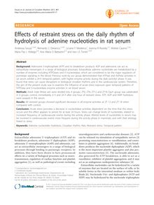 Effects of restraint stress on the daily rhythm of hydrolysis of adenine nucleotides in rat serum