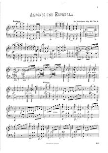 Partition Overture, Alfonso und Estrella, Schubert, Franz