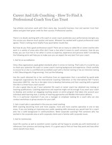 Career And Life Coaching - Credit Coaching