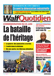 Walf Quotidien n°8774 - du jeudi 24 juin 2021