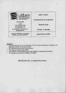 UTBM fondements de la gestion 2007
