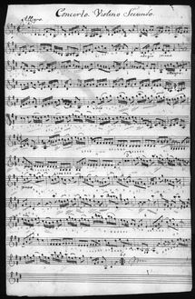 Partition violons II, Concerto, D major, Ræhs, Christian par Christian Ræhs