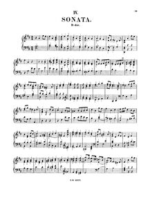 Partition complète, Sonata, D major, Bach, Johann Sebastian
