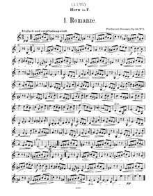 Partition cor , partie (alternate), 3 Fantasiestücke, Op.56, 3 Fantasy Pieces, Op.56