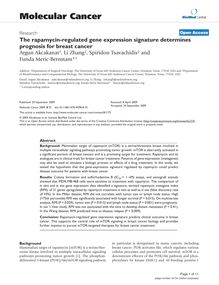 The rapamycin-regulated gene expression signature determines prognosis for breast cancer