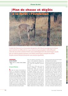 Plan de chasse et dégâts à la forêt : l'évolution Plan de chasse ...
