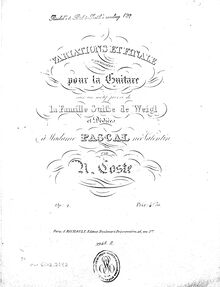 Score, Variations et Finale, Op.2, Variations et Finale...sur un motif favori de la Famille Suisse de Weigl