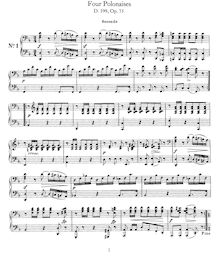 Partition complète, 4 Polonaises, D.599, Schubert, Franz