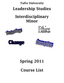 Leadership Studies Interdisciplinary Minor Spring 2011 Course List